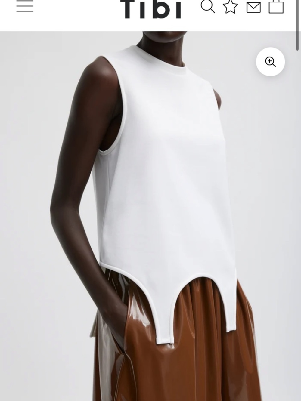 Tibi Active Knit Flip Tank